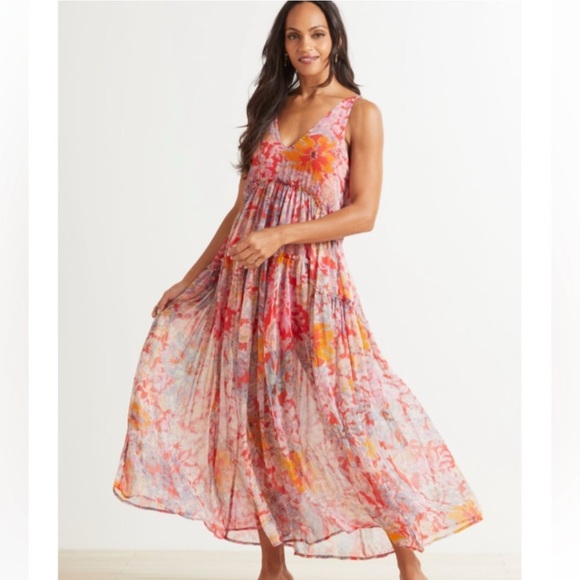 Free People Julianna Floral floaty maxi dress small - Picture 8 of 16